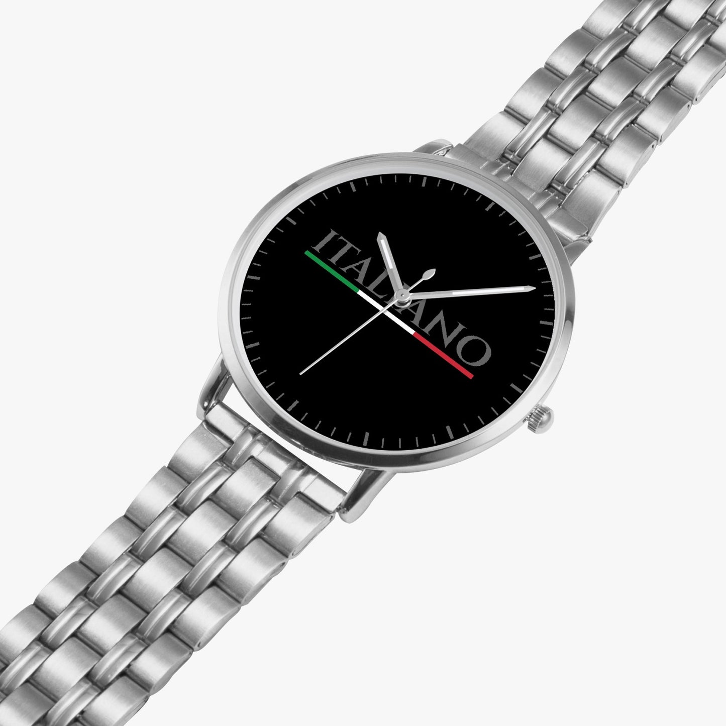 Ultra-thin Premium SEIKO Quartz watch Movement - ITALIANO - black