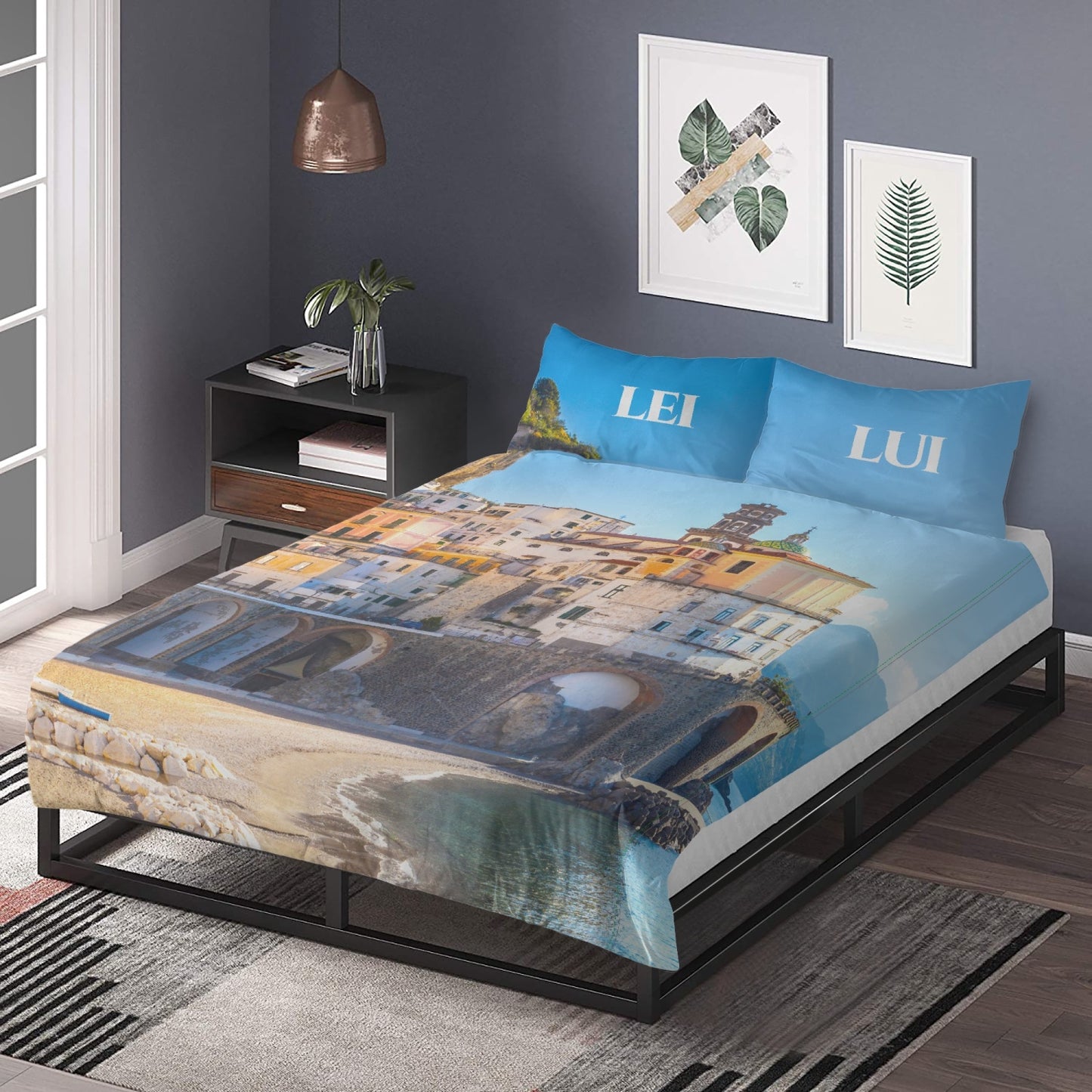 Set biancheria da letto - Costiera Amalfitana Italia