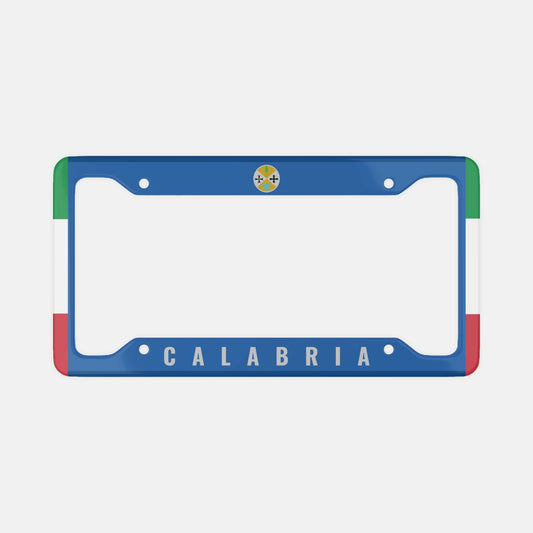 Calabria - License Plate Frame featuring an exquisite pattern design, crafted from durable aluminum for a luxurious touch to enhance your car's appearance.