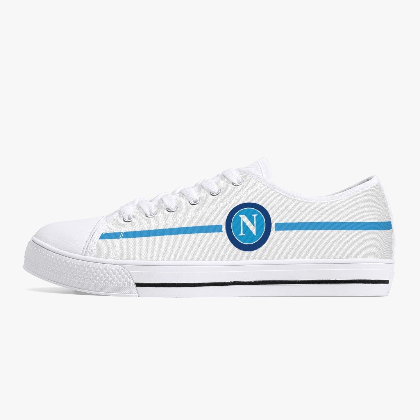 Napoli Low-Top Shoes for men, featuring classic canvas design with metal eyelets and durable rubber outsole, embodying style and comfort for everyday wear.