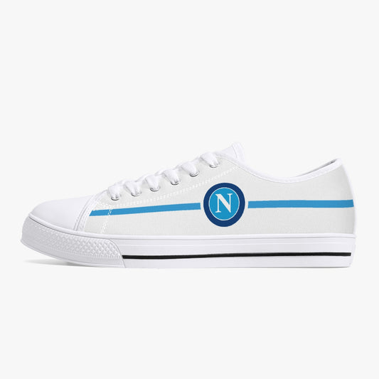 Napoli Low-Top Shoes for men, featuring classic canvas design with metal eyelets and durable rubber outsole, embodying style and comfort for everyday wear.