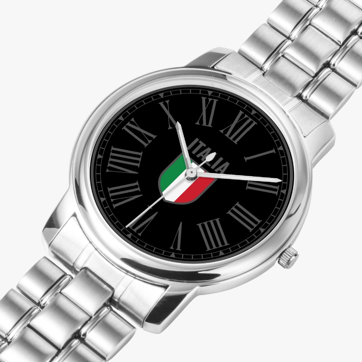 Orologio al quarzo in acciaio inossidabile - Italia nero/grigio