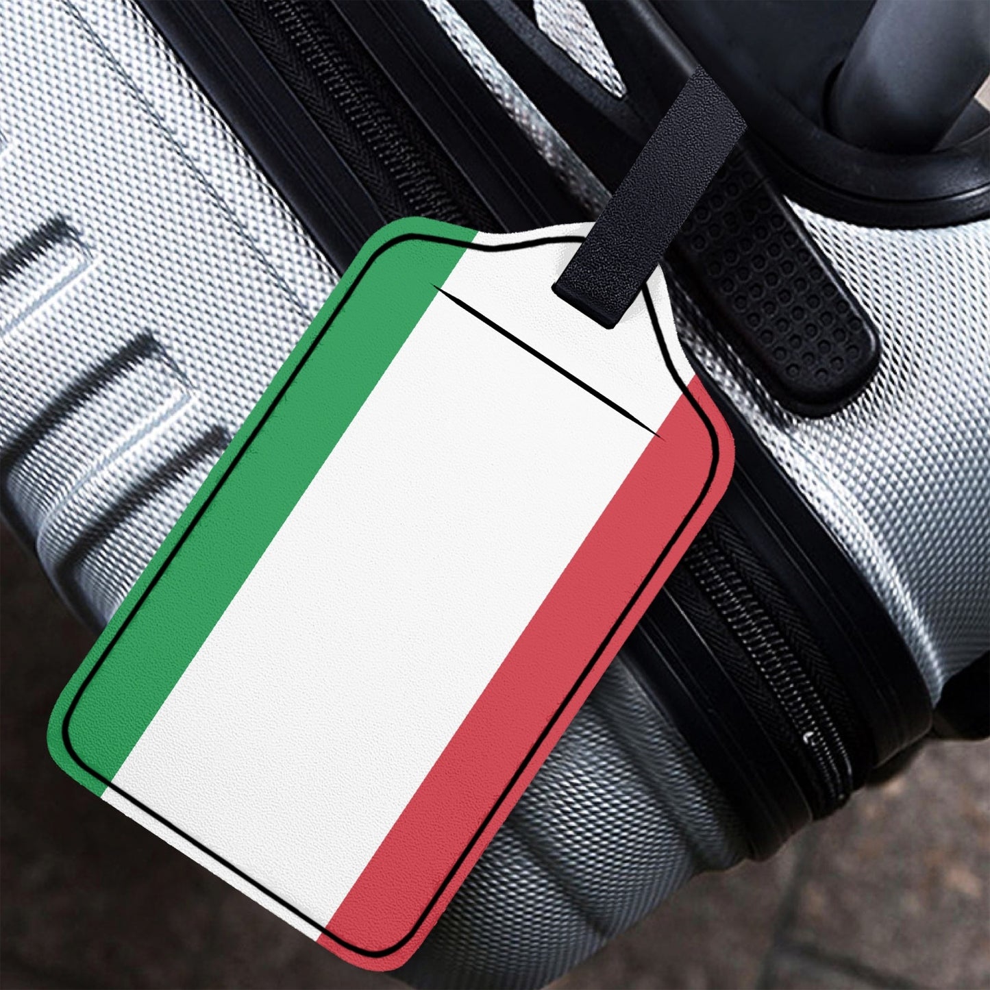 Italy Cover and Luggage Tag featuring a flag design, ideal for couples, handmade with high quality for a memorable gift.