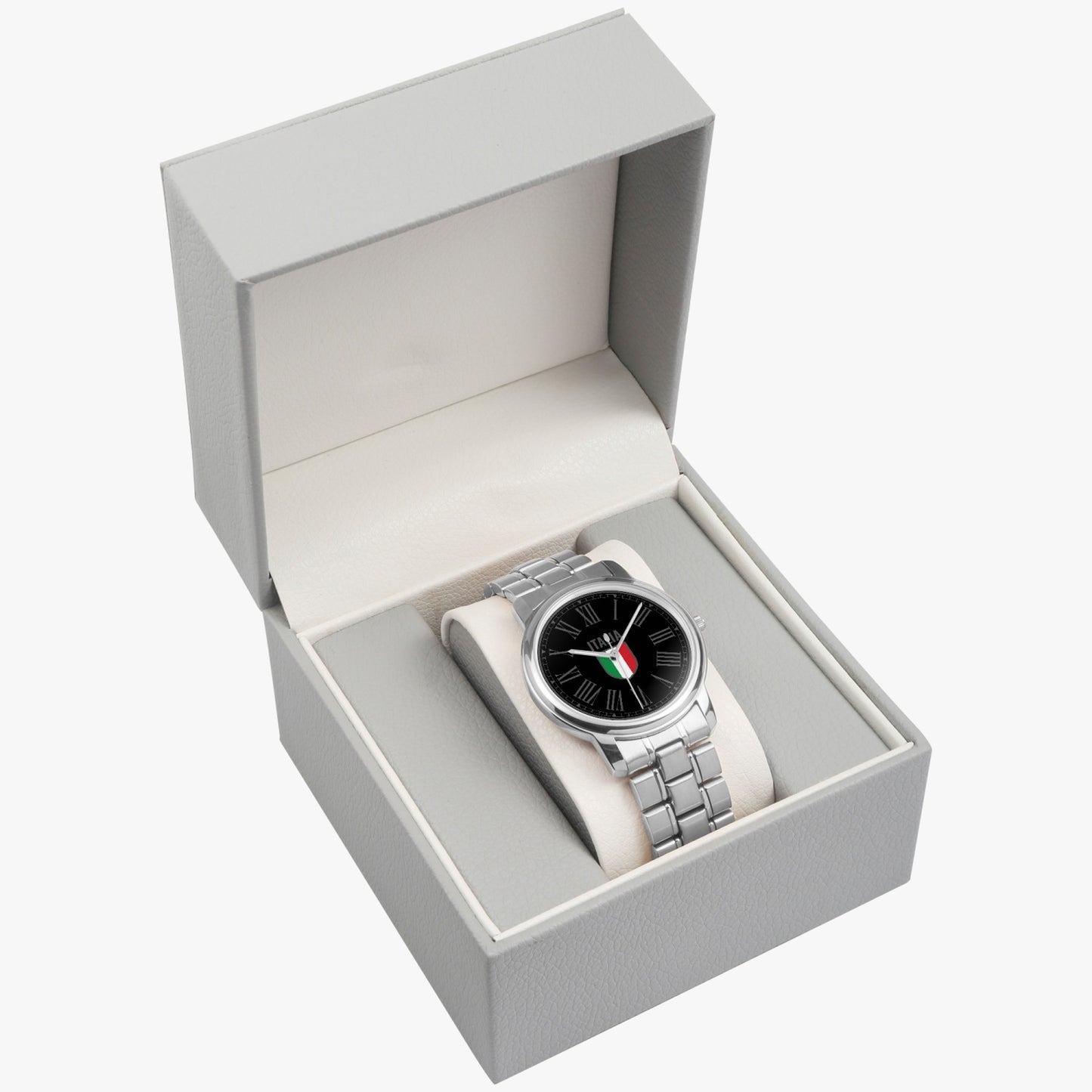 Orologio al quarzo in acciaio inossidabile - Italia nero/grigio
