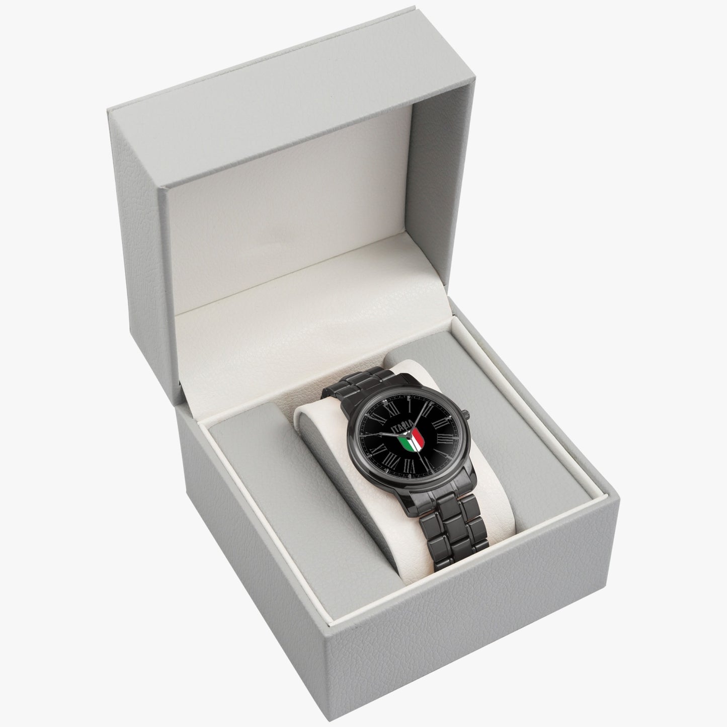 Orologio al quarzo in acciaio inossidabile - Italia nero/grigio