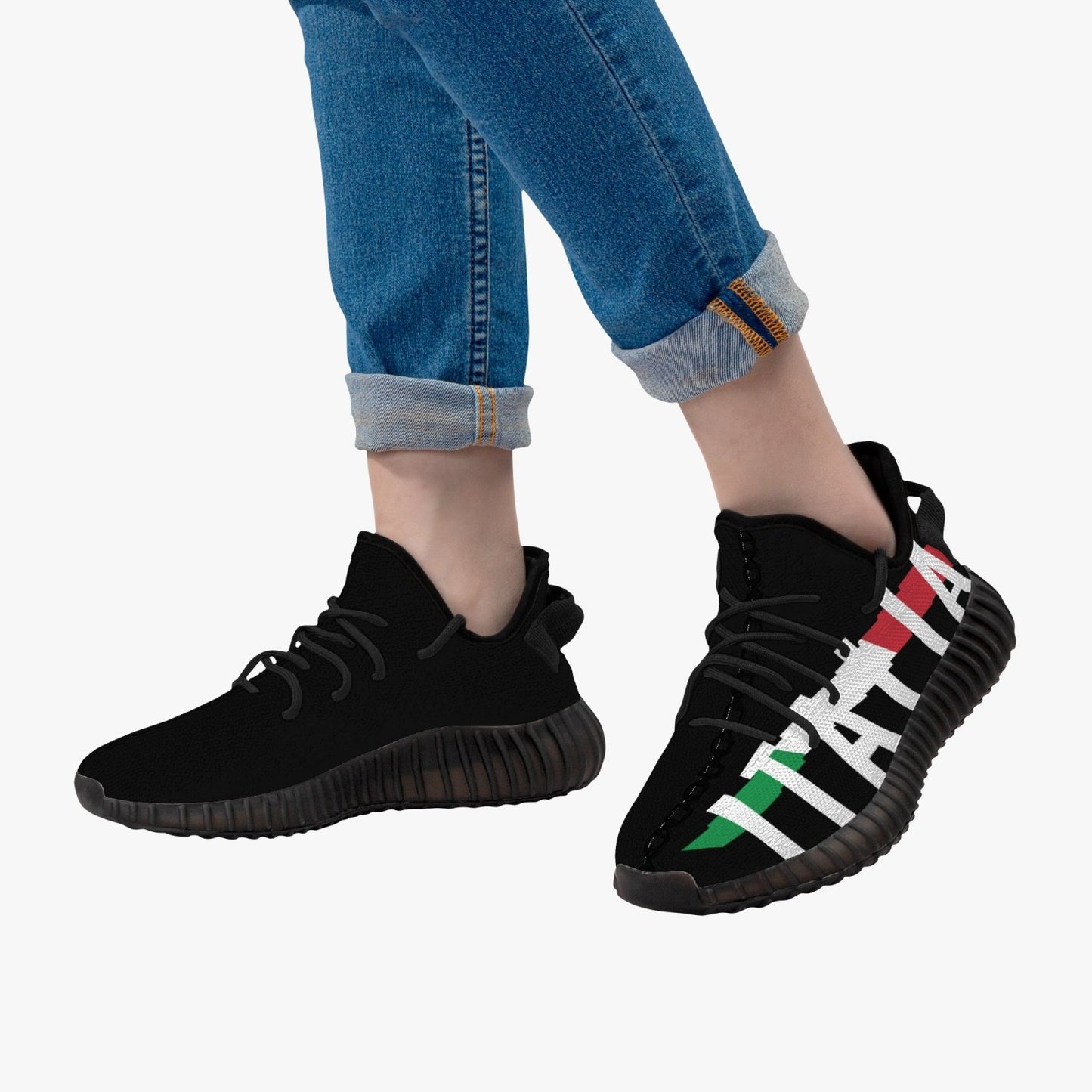 Sneakers in maglia a rete nere - Italia - donna