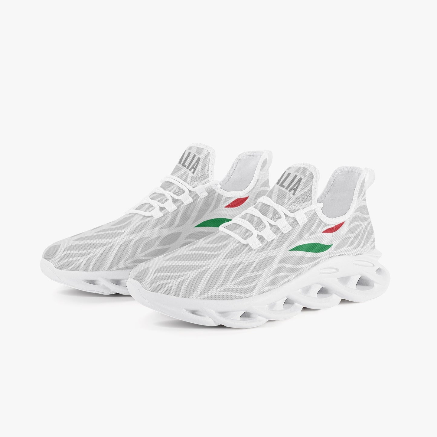 Sneakers White - Italia air+ 1 - women's, featuring a snug lace-up fit, lightweight midsole, and mesh upper for enhanced bounce and comfort.