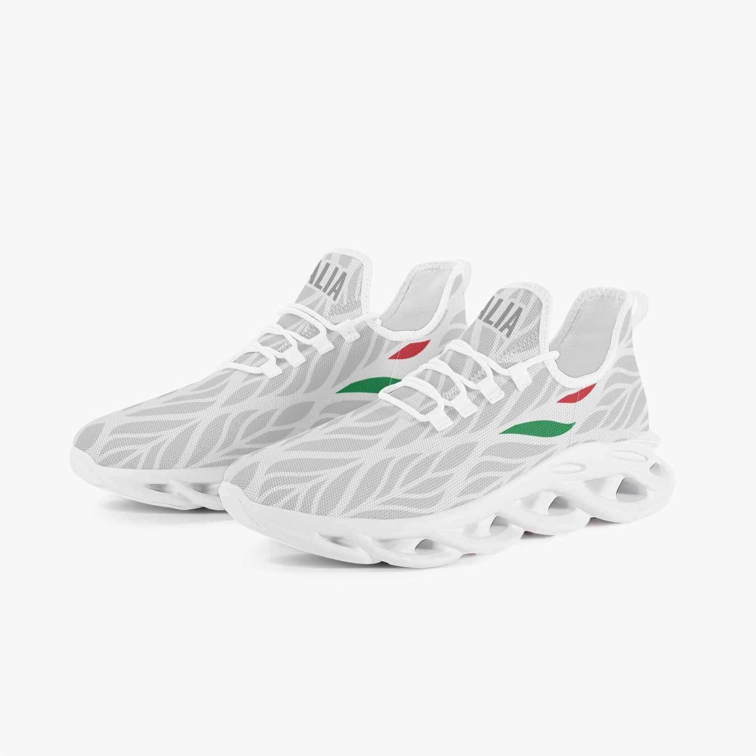 Sneakers White - Italia air+ 1 - women's, featuring a snug lace-up fit, lightweight midsole, and mesh upper for enhanced bounce and comfort.