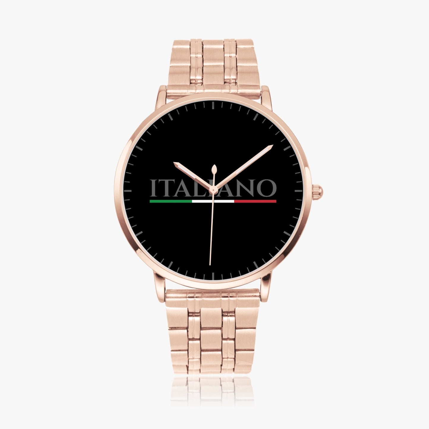 Ultra-thin Premium SEIKO Quartz watch Movement - ITALIANO - black