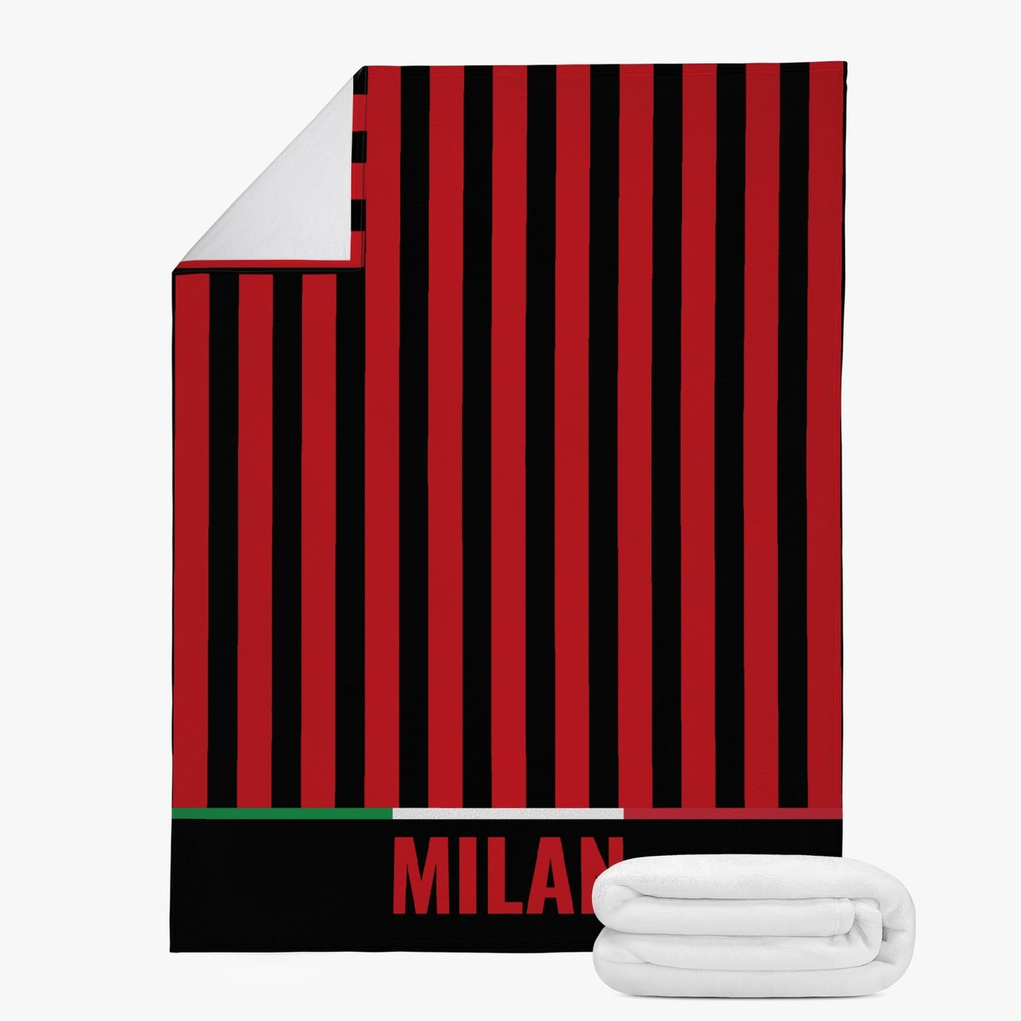 Milan Fleece Blanket with premium suede polyester fabric, soft interior lining, and exquisite dual-sided stitching for warmth and comfort. Perfect for winter coziness.