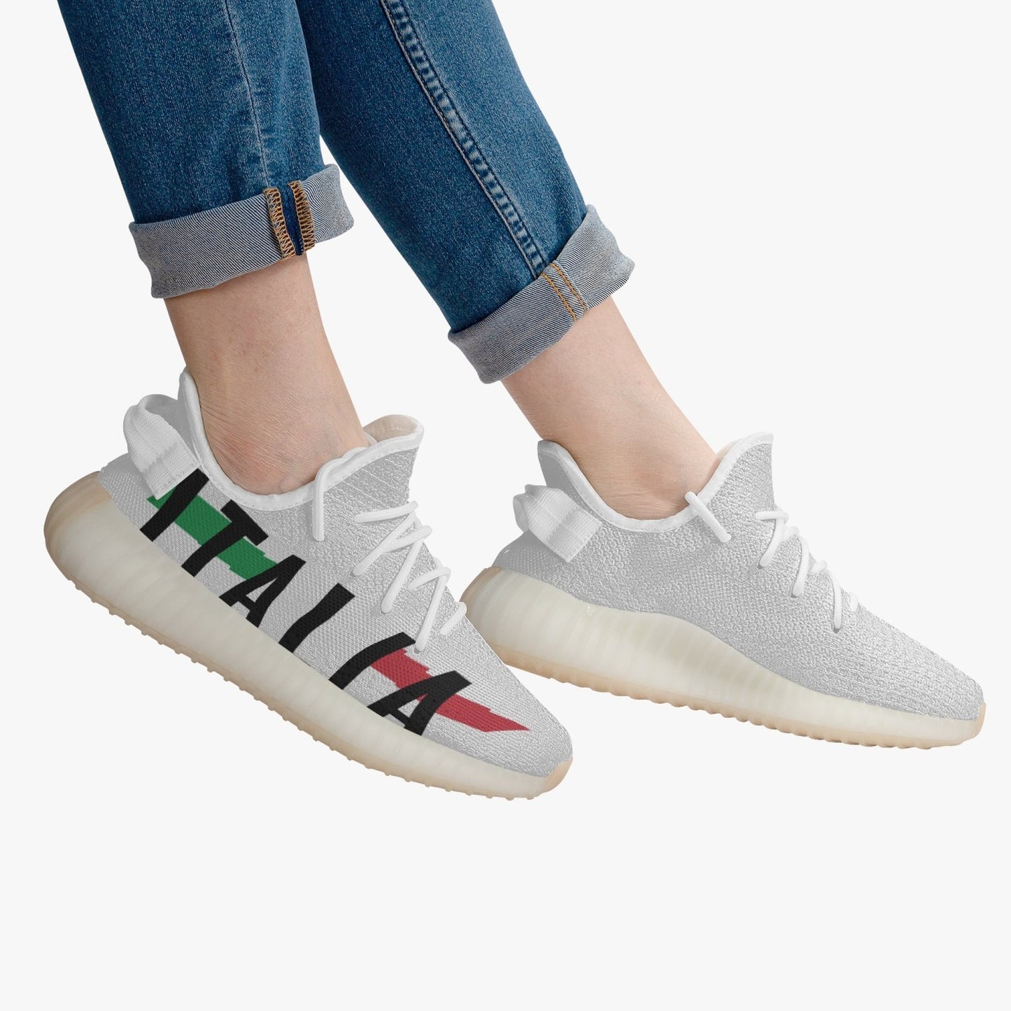 Mesh Knit Sneakers - Italia white - women's