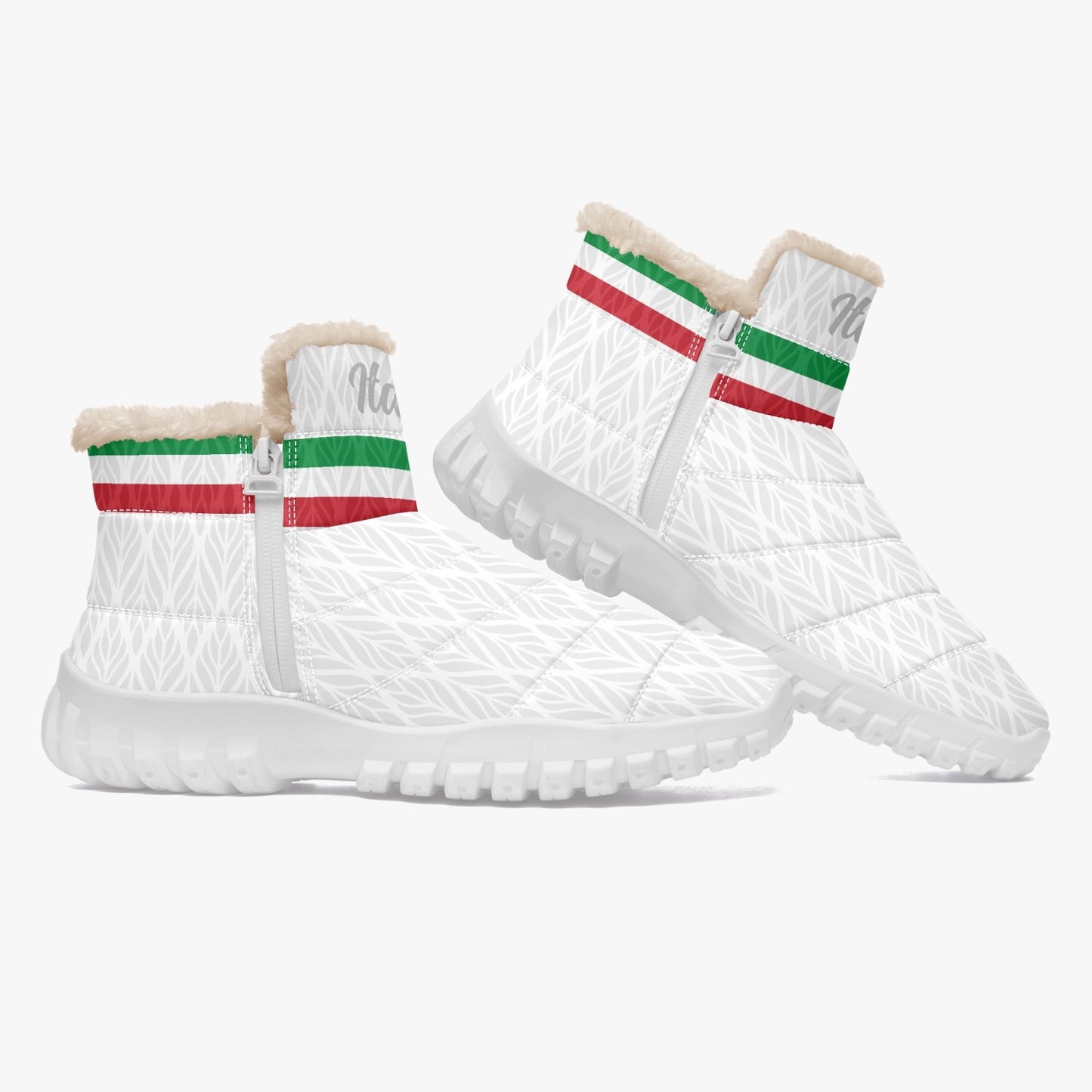 Stivali con zip in pelliccia Italia