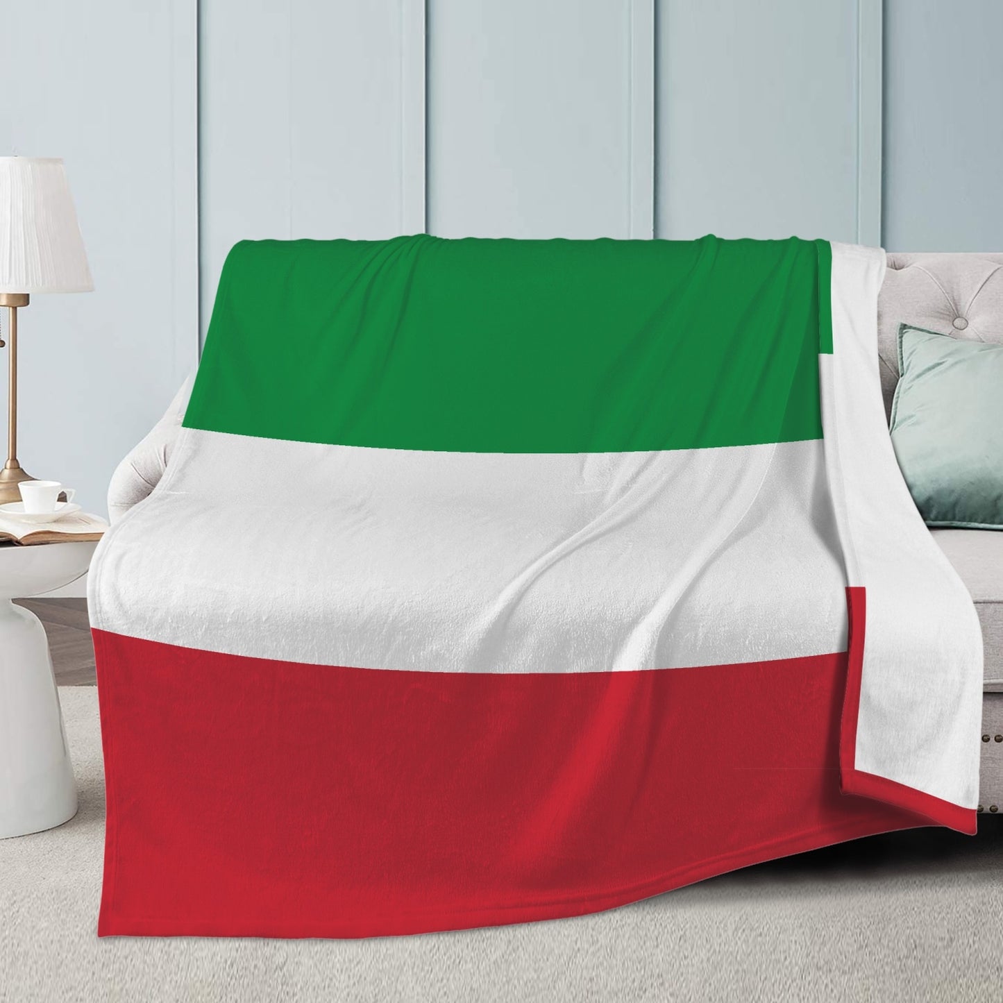 Coperta in pile con mappa della città dell'Italia