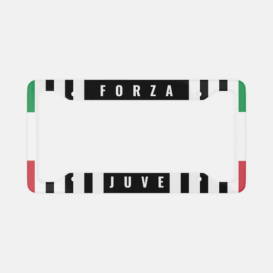 Forza Juve - License Plate Frame with exquisite pattern, perfect for enhancing car luxury and boosting driver confidence. Made from durable aluminum.