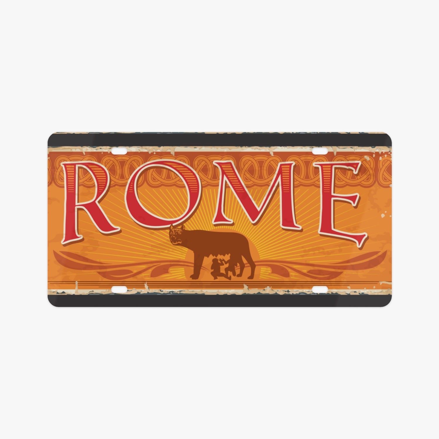 Rome License Plate - Italian Style | Elegant Accessory – Italiadistrict.com
