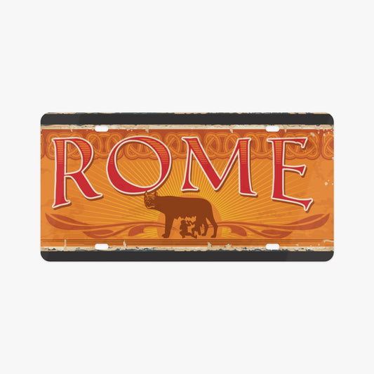 Rome License Plate - Italian Style