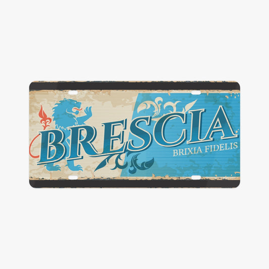 Brescia License Plate Italian Style