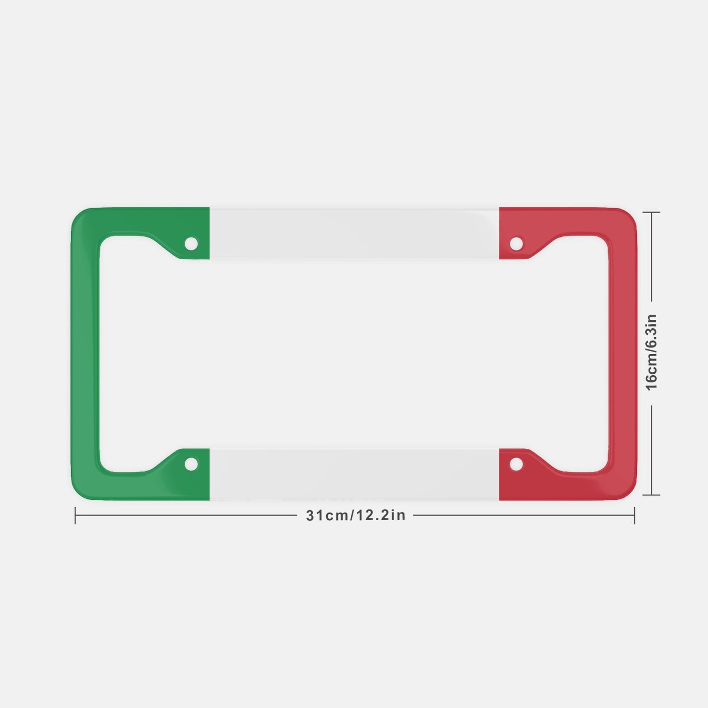 Italian Flag - License Plate Frame