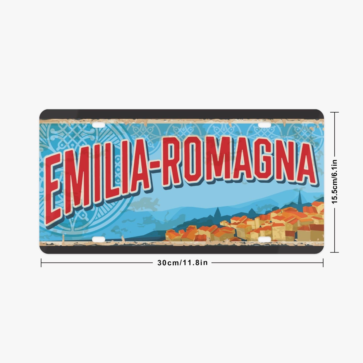 Emilia-Romagna License Plate Italian Style	 Emilia-Romagna License Plate Italian Style
