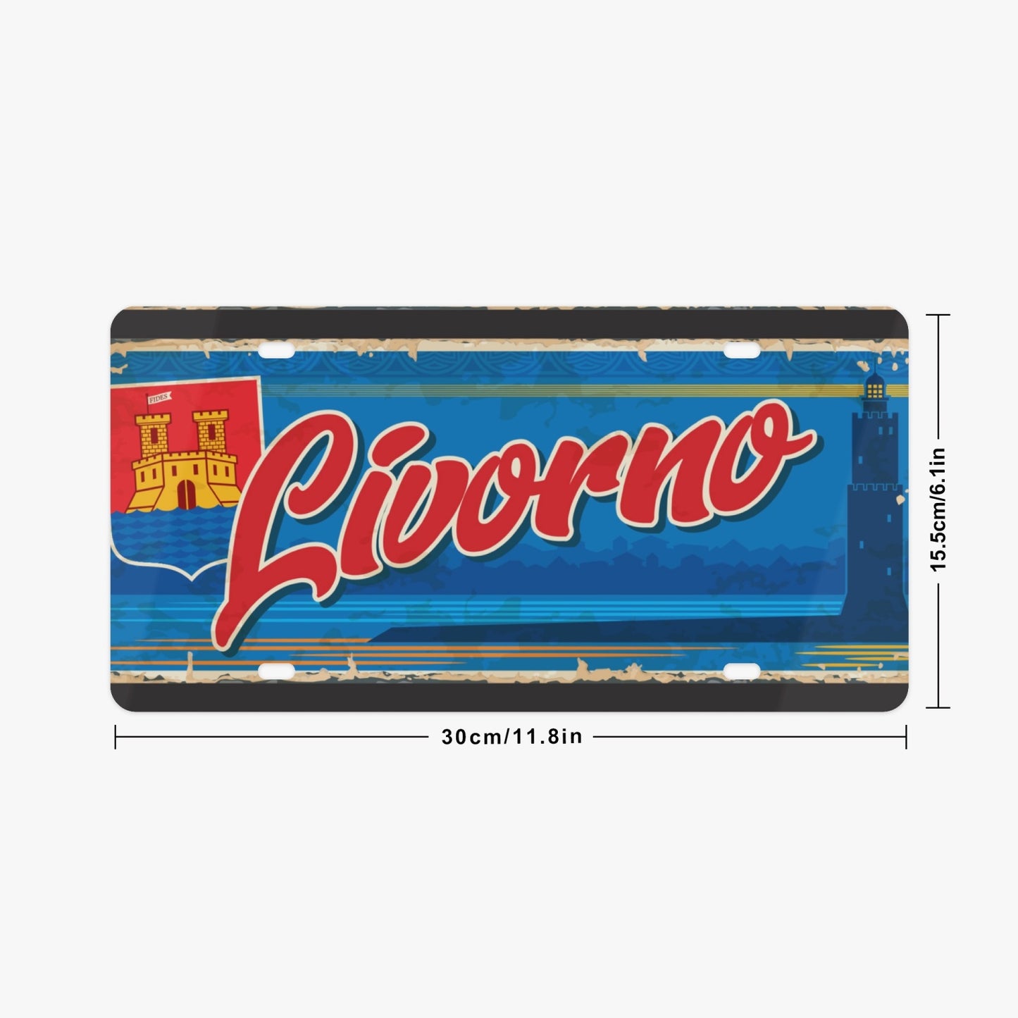 Livorno License Plate Italian Style