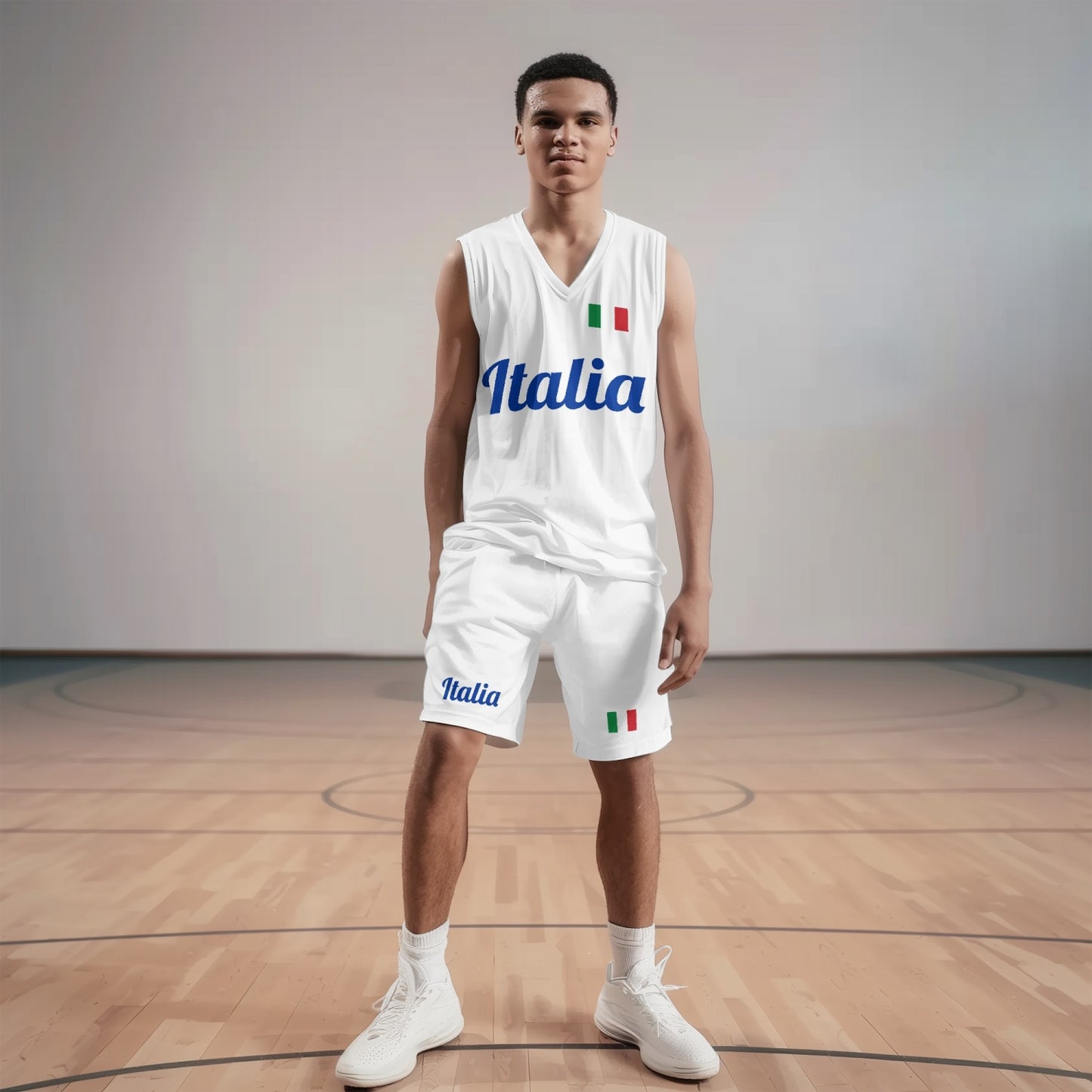 Italy Basketball Jersey Set - White