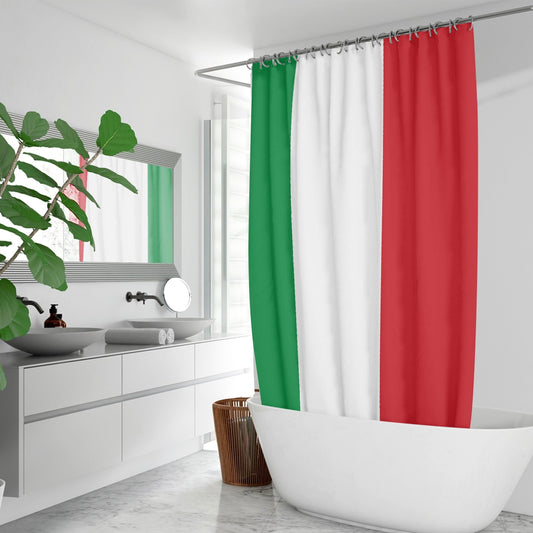 Tenda da doccia con bandiera italiana ad asciugatura rapida