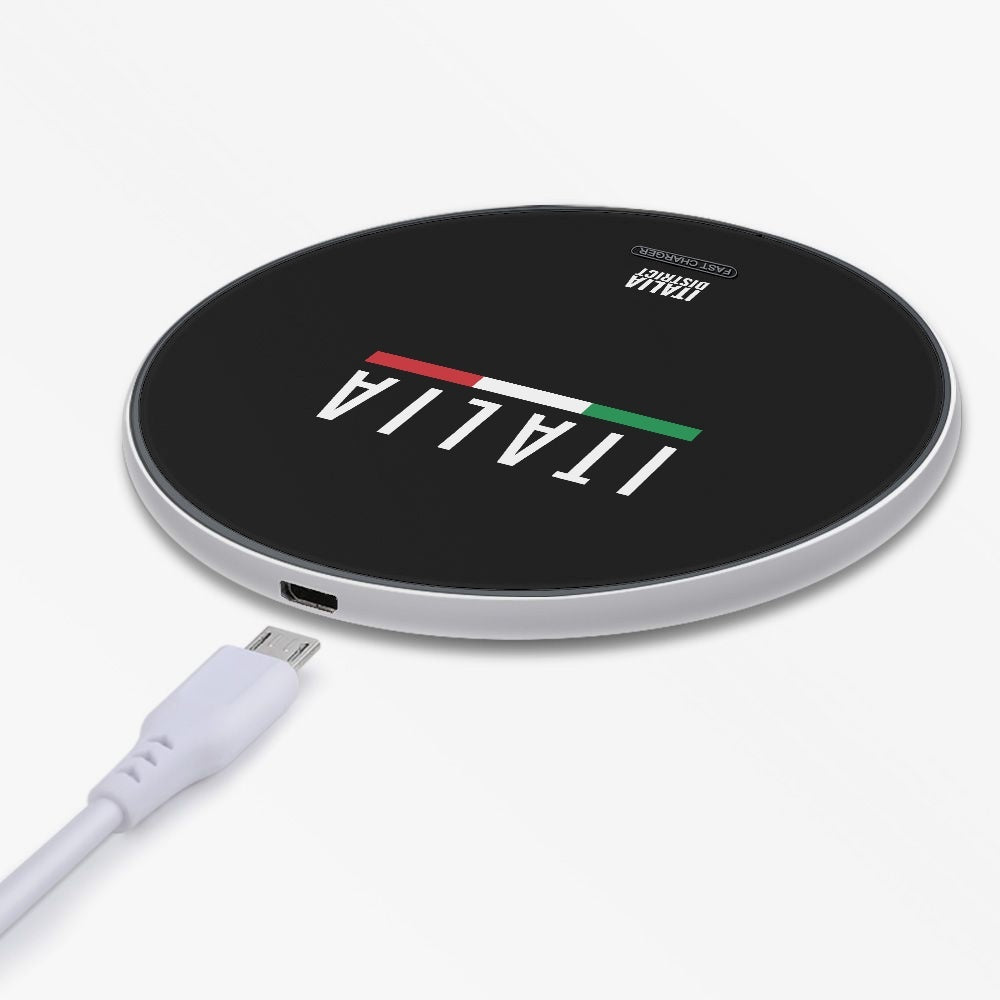 Italy Black Line - 10W Wireless Charger - Italia District