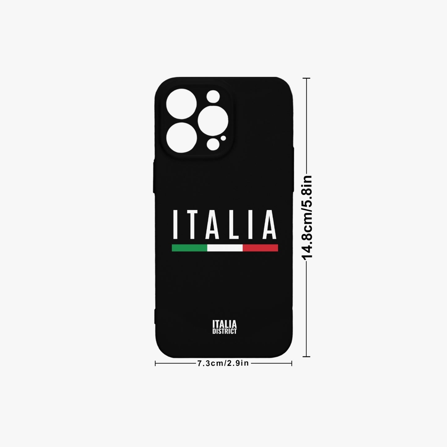 Italy Black Phone Case iPhone 15 Pro (Lens Protective)
