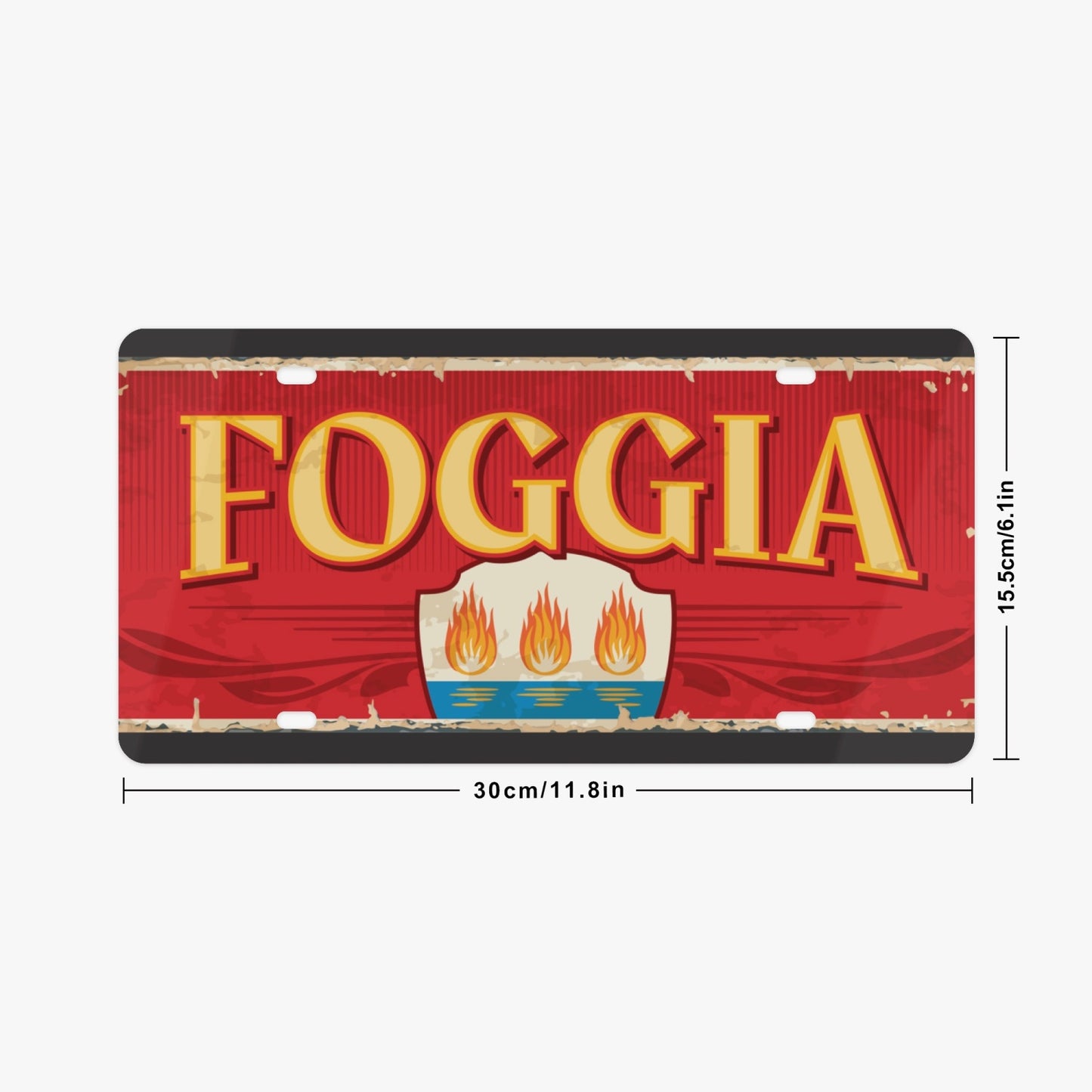 Foggia License Plate Italian Style