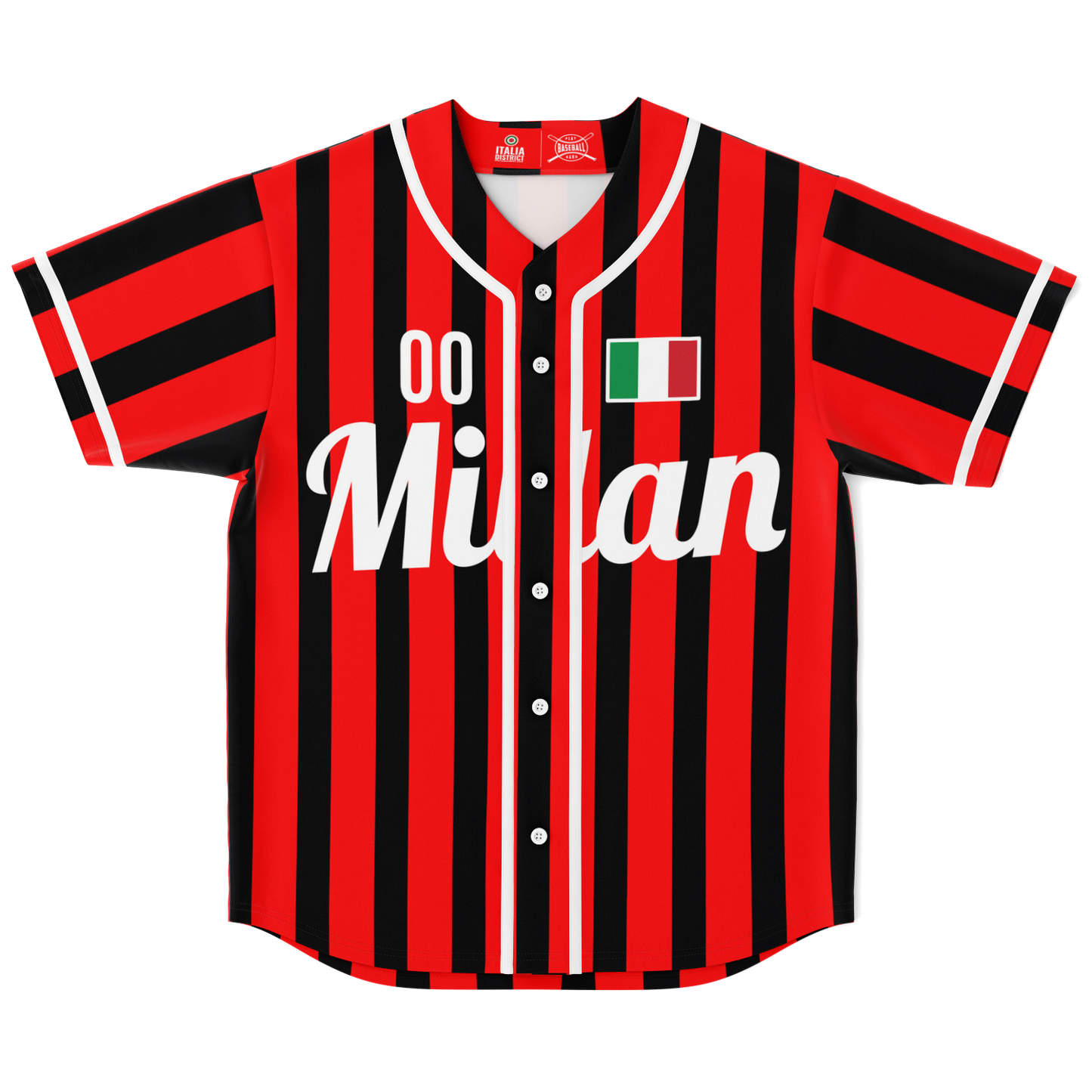 Maglia da baseball del Milan - Nome + Numero personalizzati