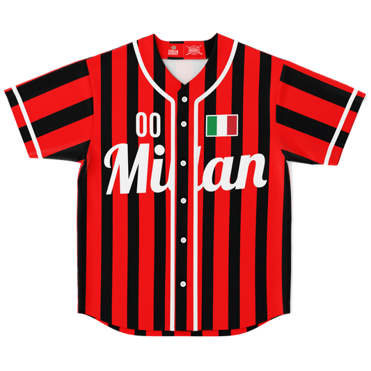Maglia da baseball del Milan - Nome + Numero personalizzati