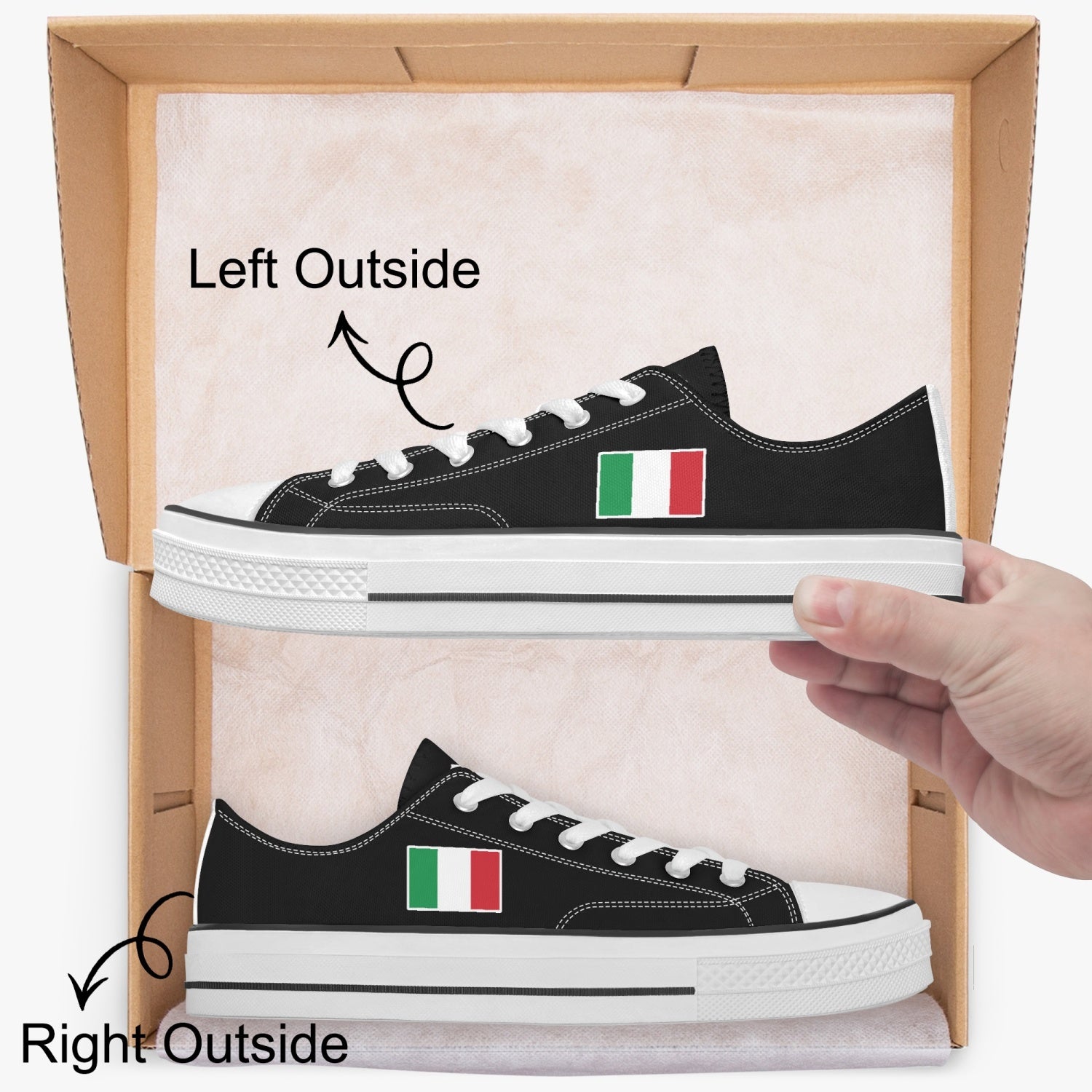 Italian flag sneakers fashion