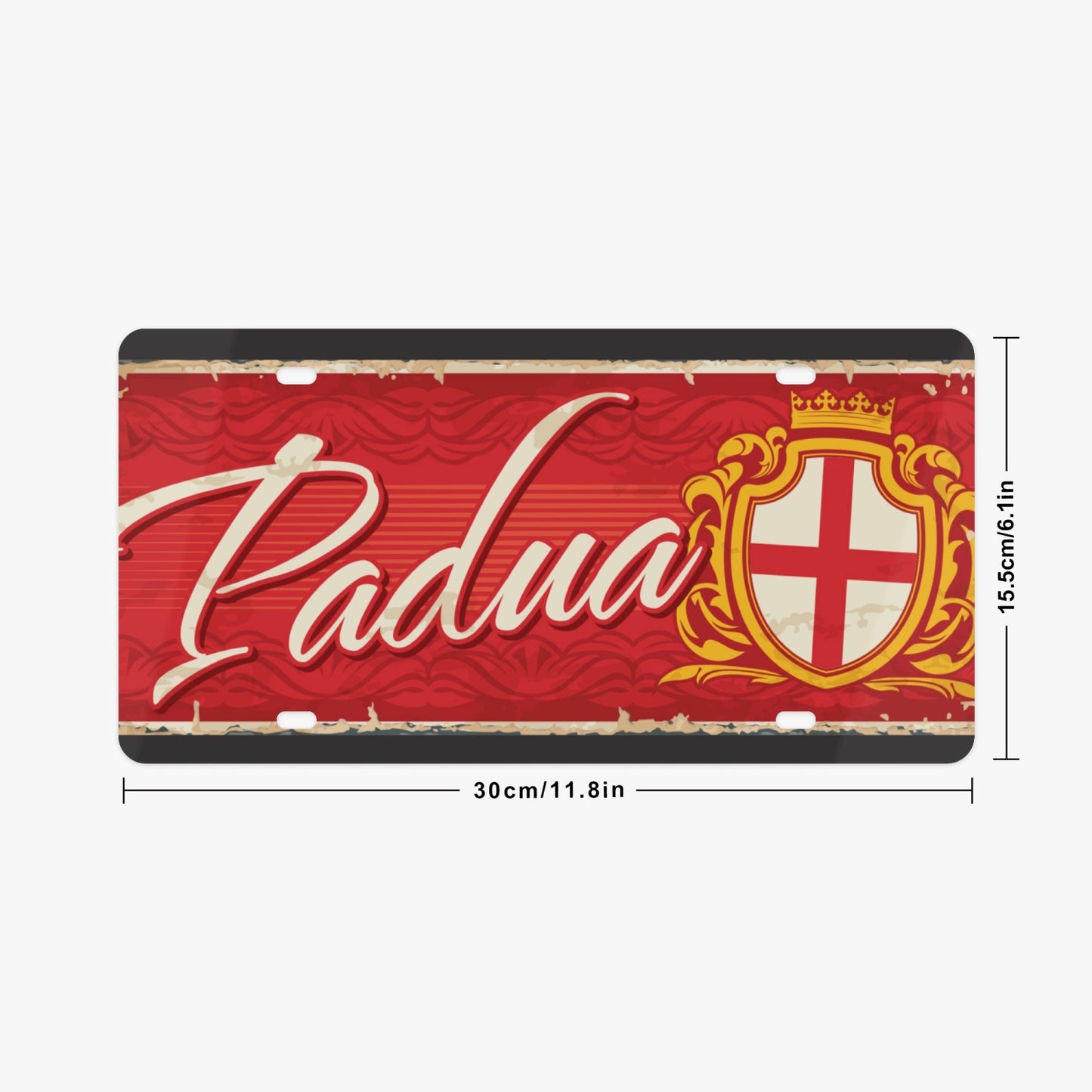 Padua License Plate Italian Style