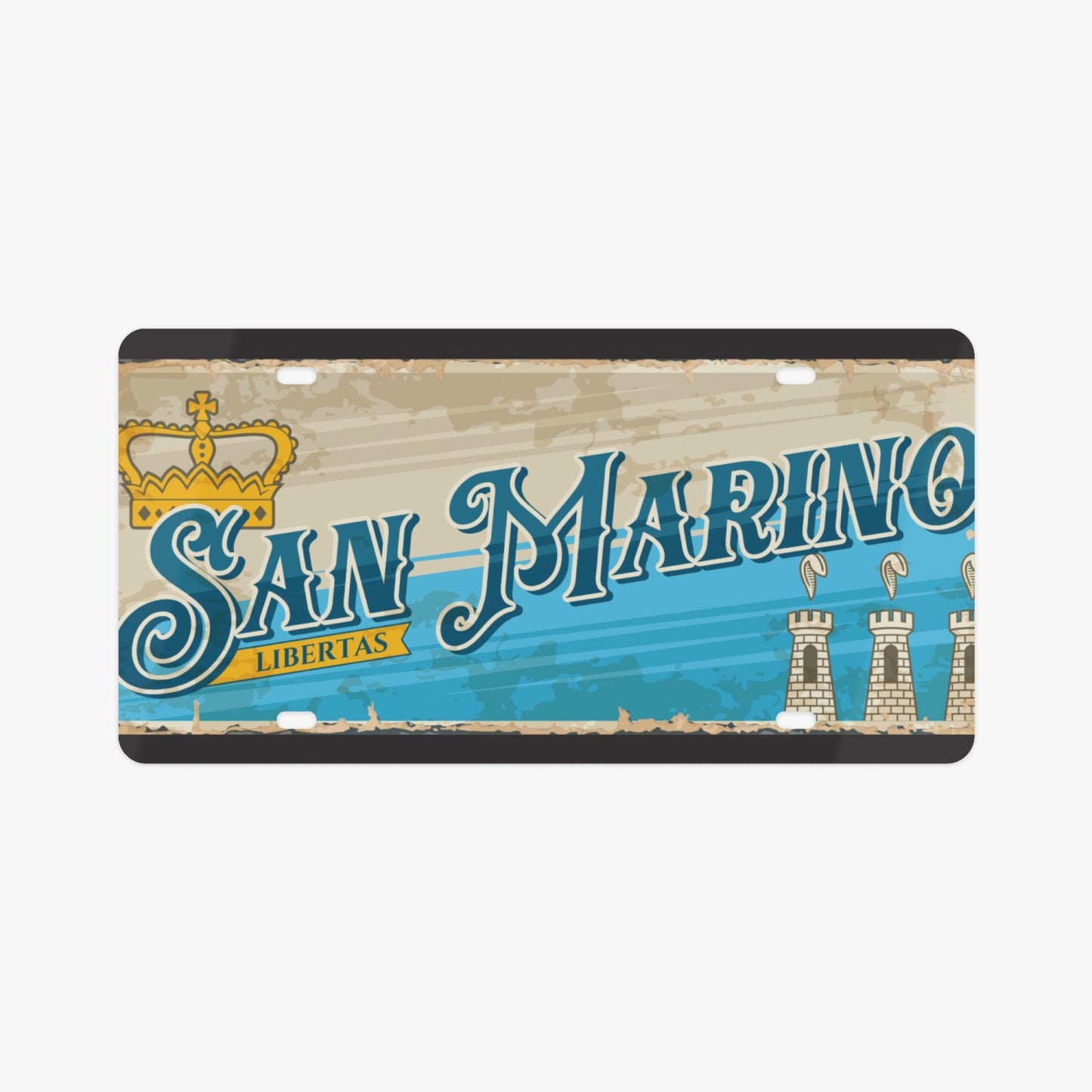 San Marino License Plate Italian Style