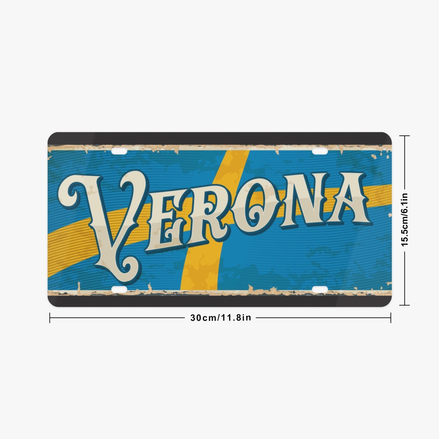 Verona License Plate Italian Style