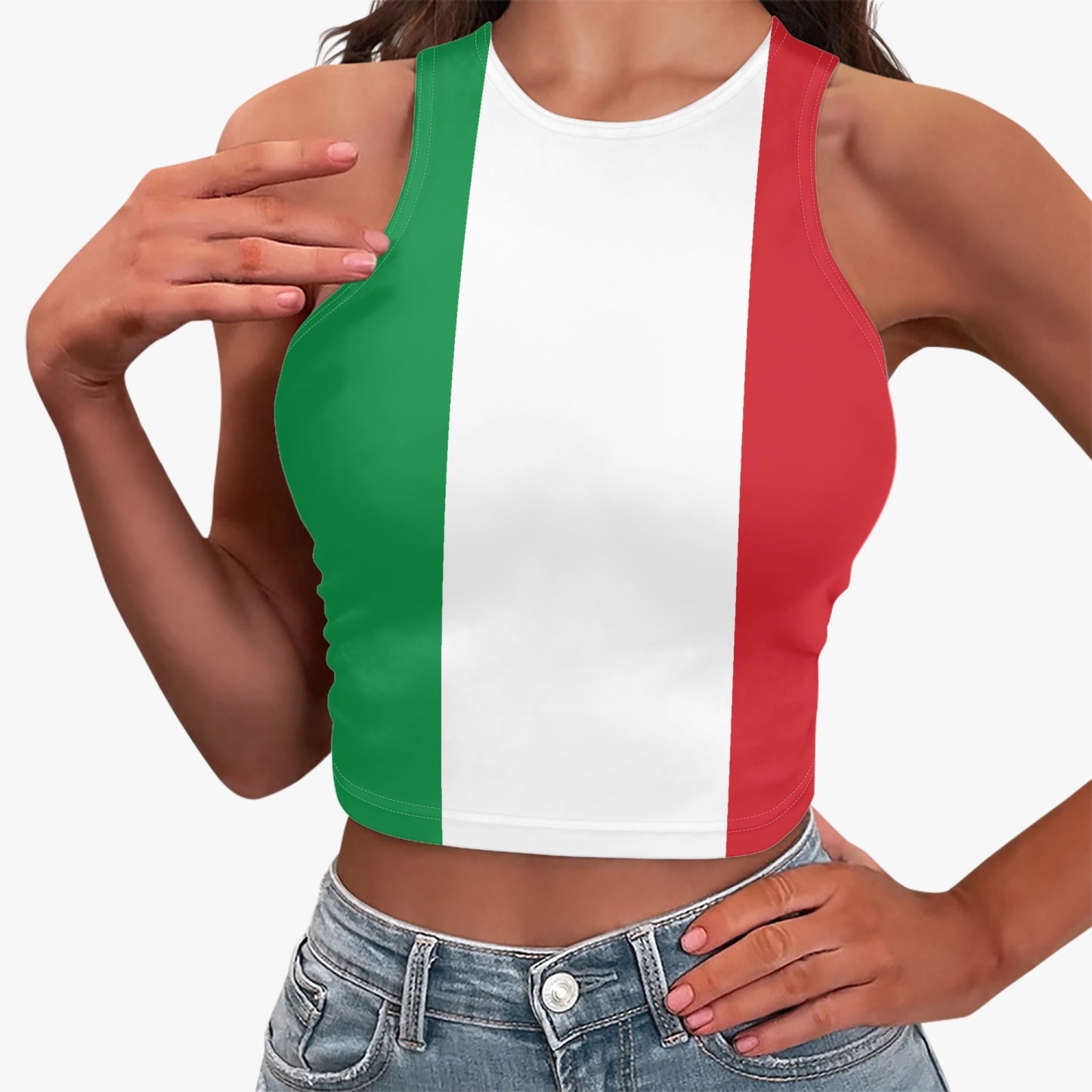 Italy Flag Crop Top