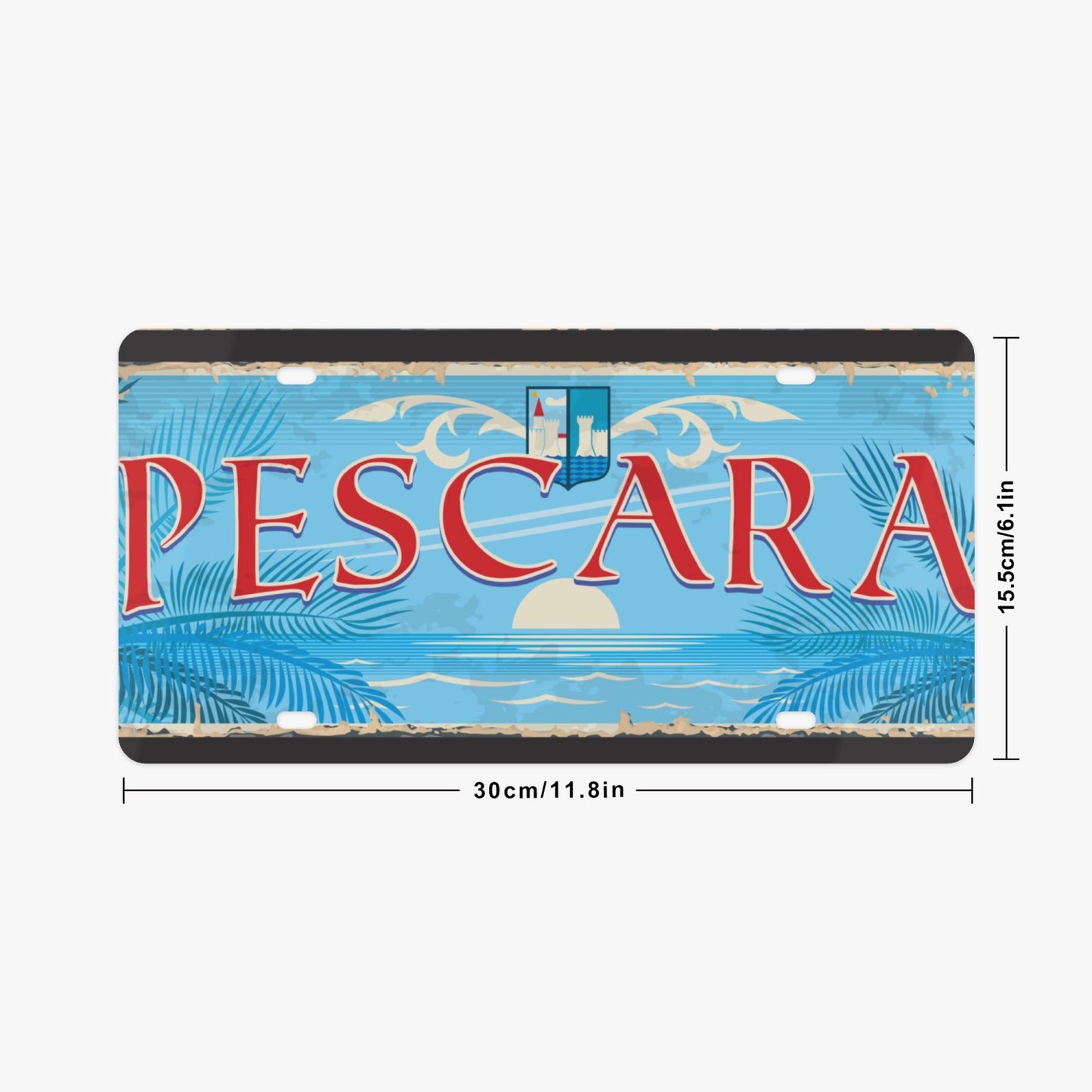 Pescara License Plate Italian Style
