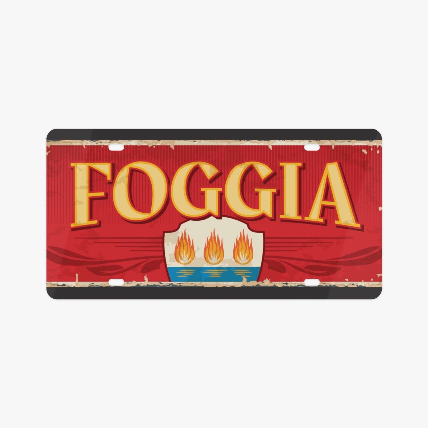 Foggia License Plate Italian Style