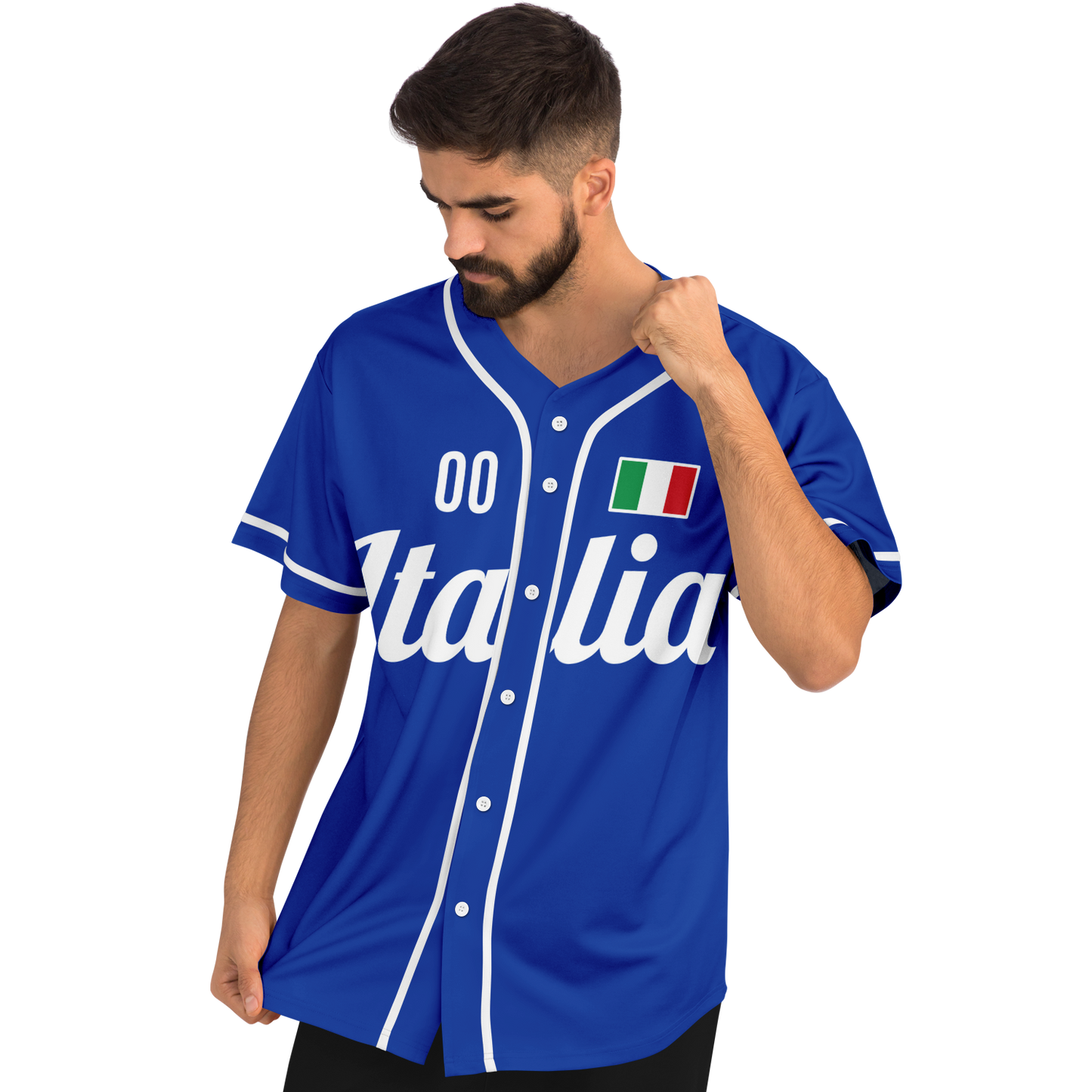 Maglia da baseball Italia - Nome + Numero personalizzati