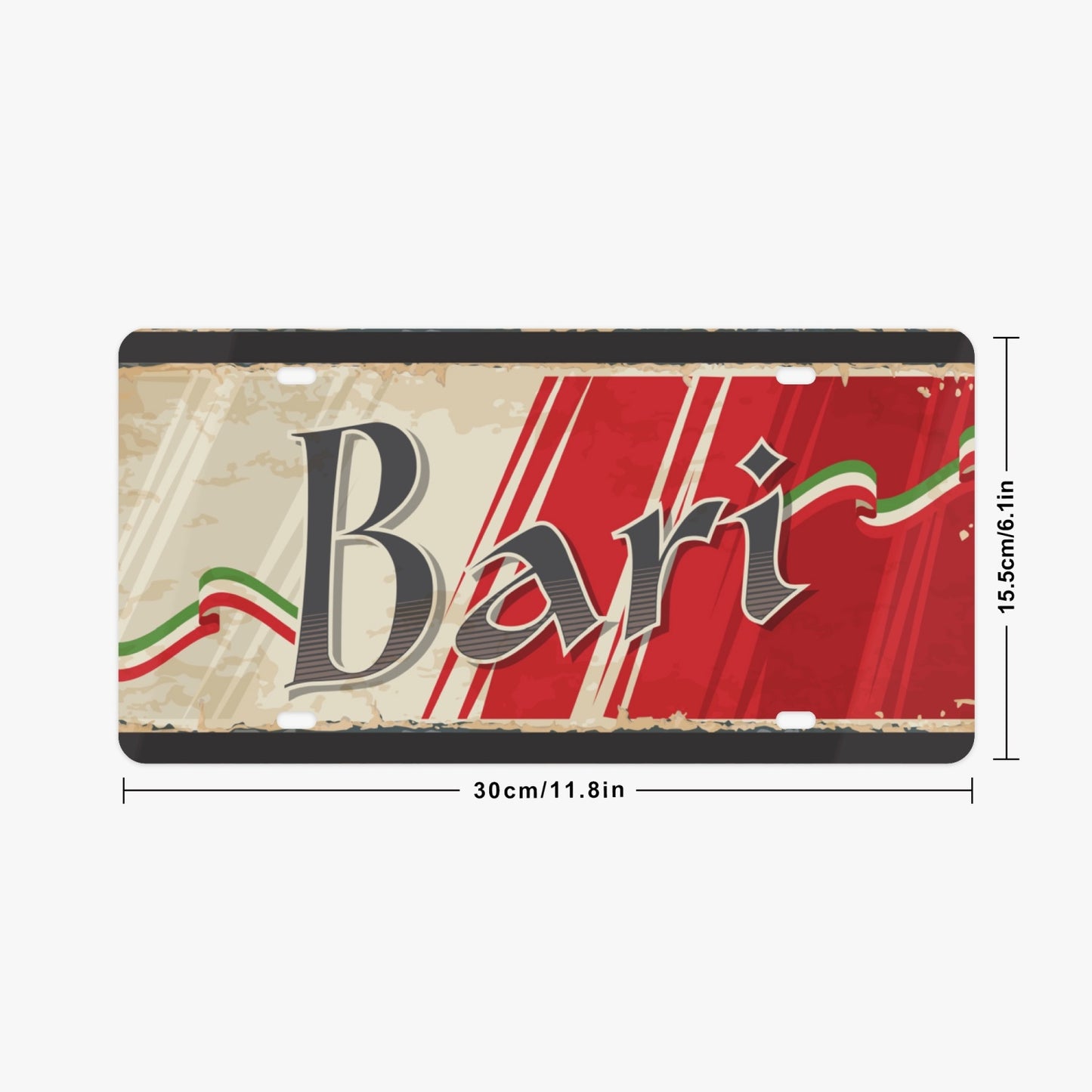 Bari License Plate Italian Style