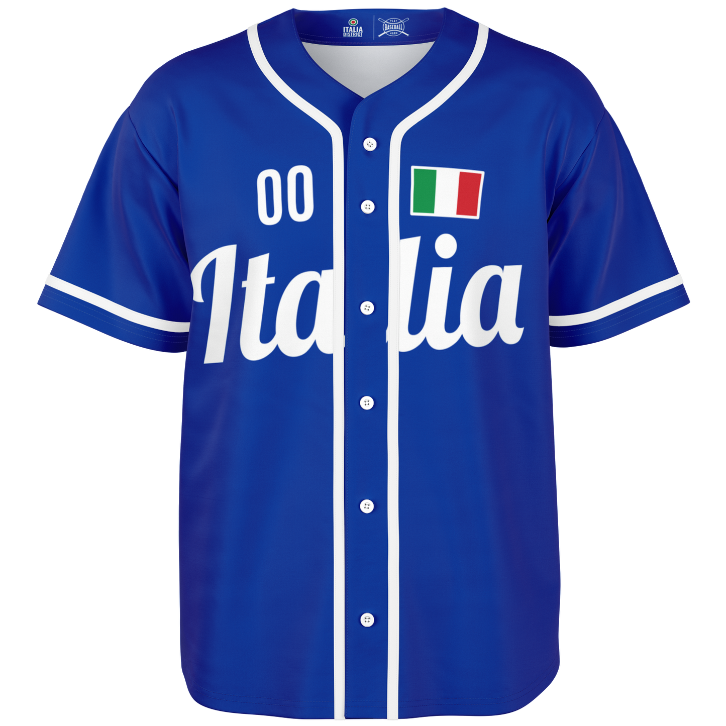 Maglia da baseball Italia - Nome + Numero personalizzati