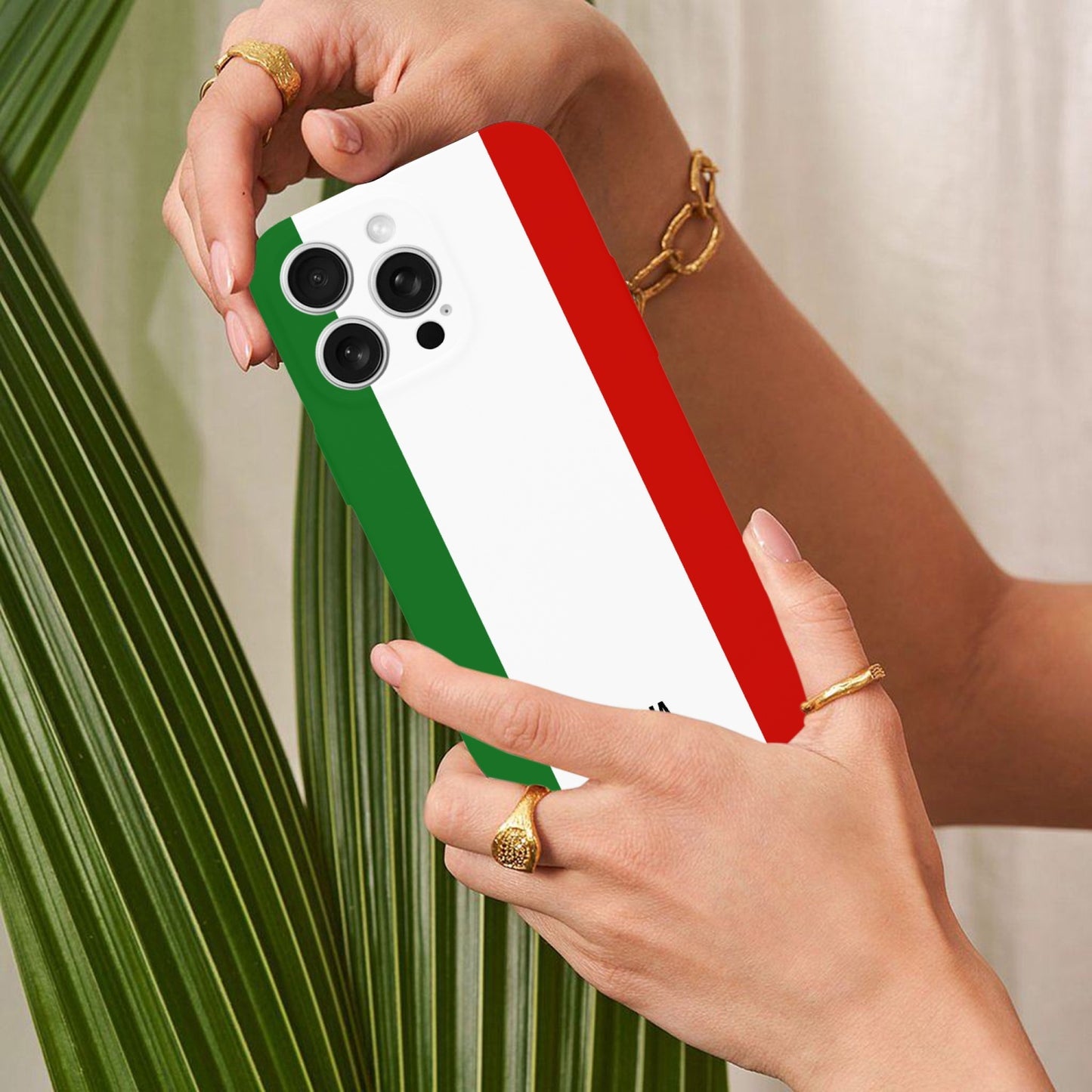 Italian Flag - iPhone 15 Pro Phone Case (Lens Protective)