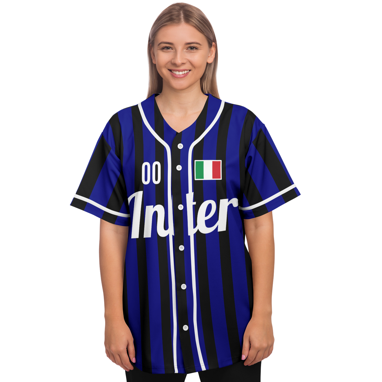 Inter Baseball Jersey - Custom Name + Number