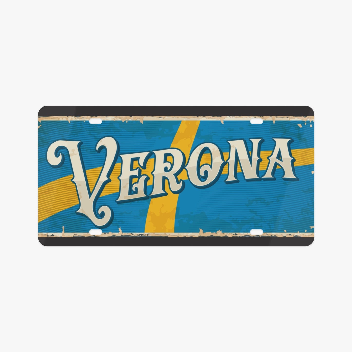Verona License Plate Italian Style