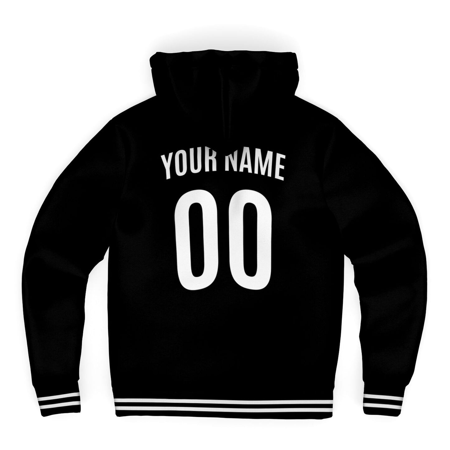 Italy Black Microfleece Zip-Up Hoodie - Custom Name + Number ...