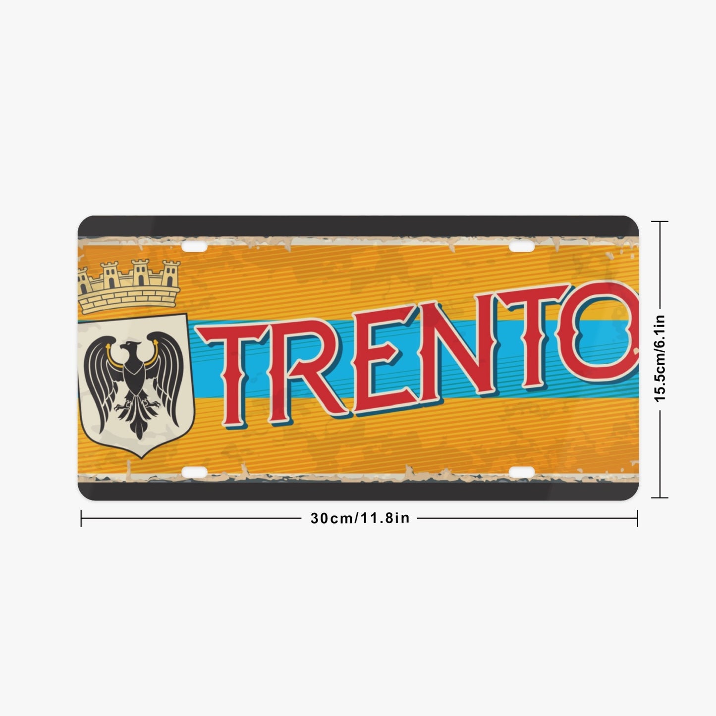Trento License Plate Italian Style