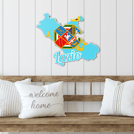 Mappa del Lazio - Metallo colorato Art. n