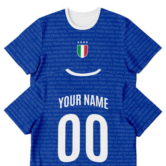 Italy Jersey National Anthem  - Custom Name + Number