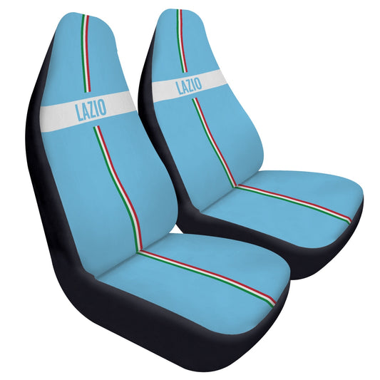 Lazio Car Seats Cover 2Pcs, premium microfiber covers adding style and protection to car seats, featuring elastic backing for easy installation on most bucket seats.