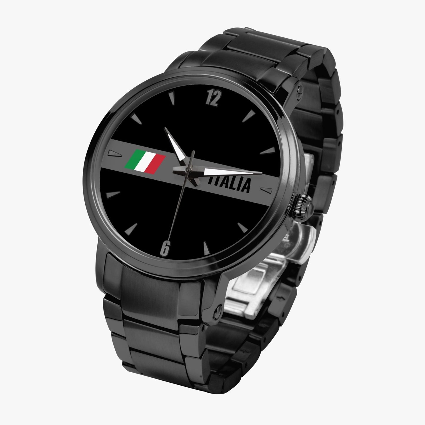 Orologio Movimento Automatico Italia Nero - Acciaio Inossidabile Premium
